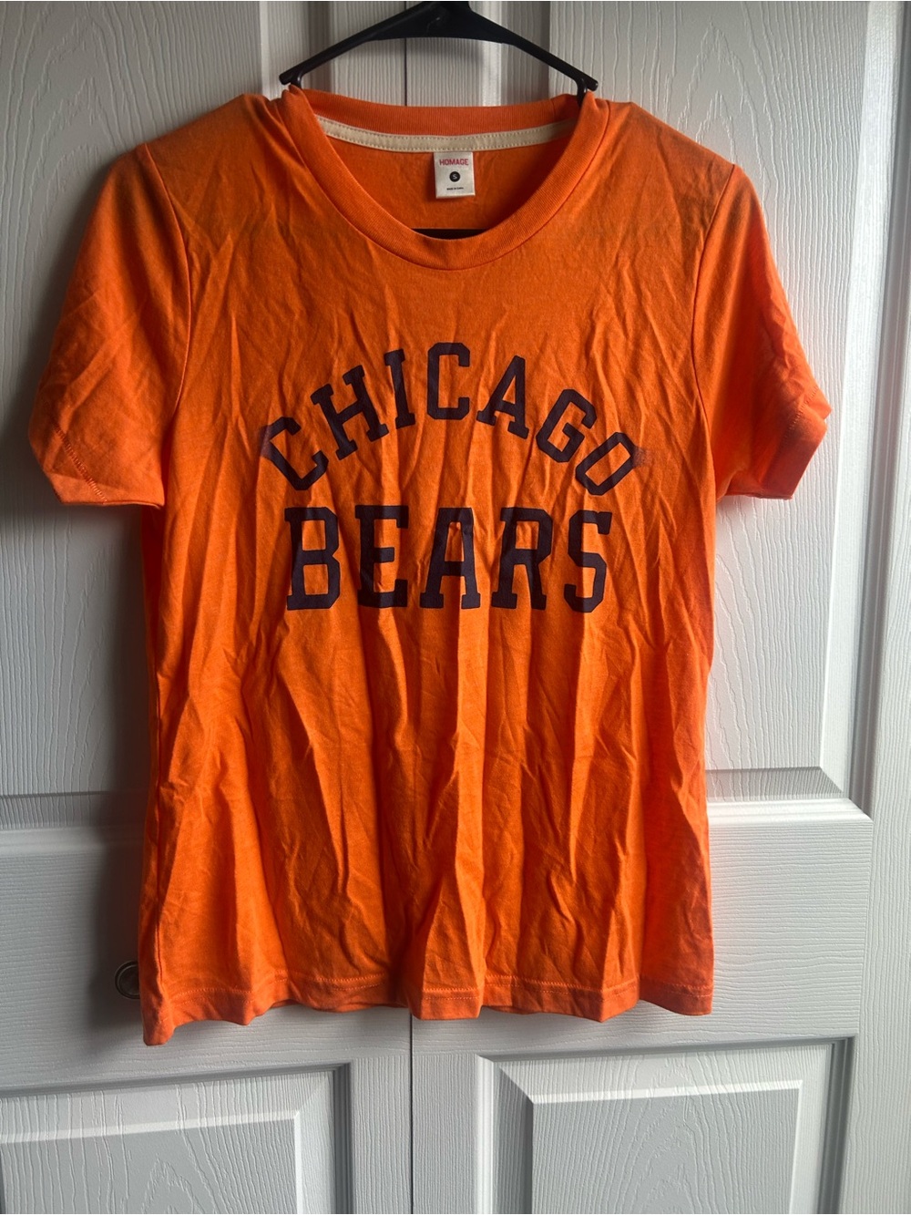 Homage Chicago Bears Orange T-Shirt Size Small NFL Football Tee
